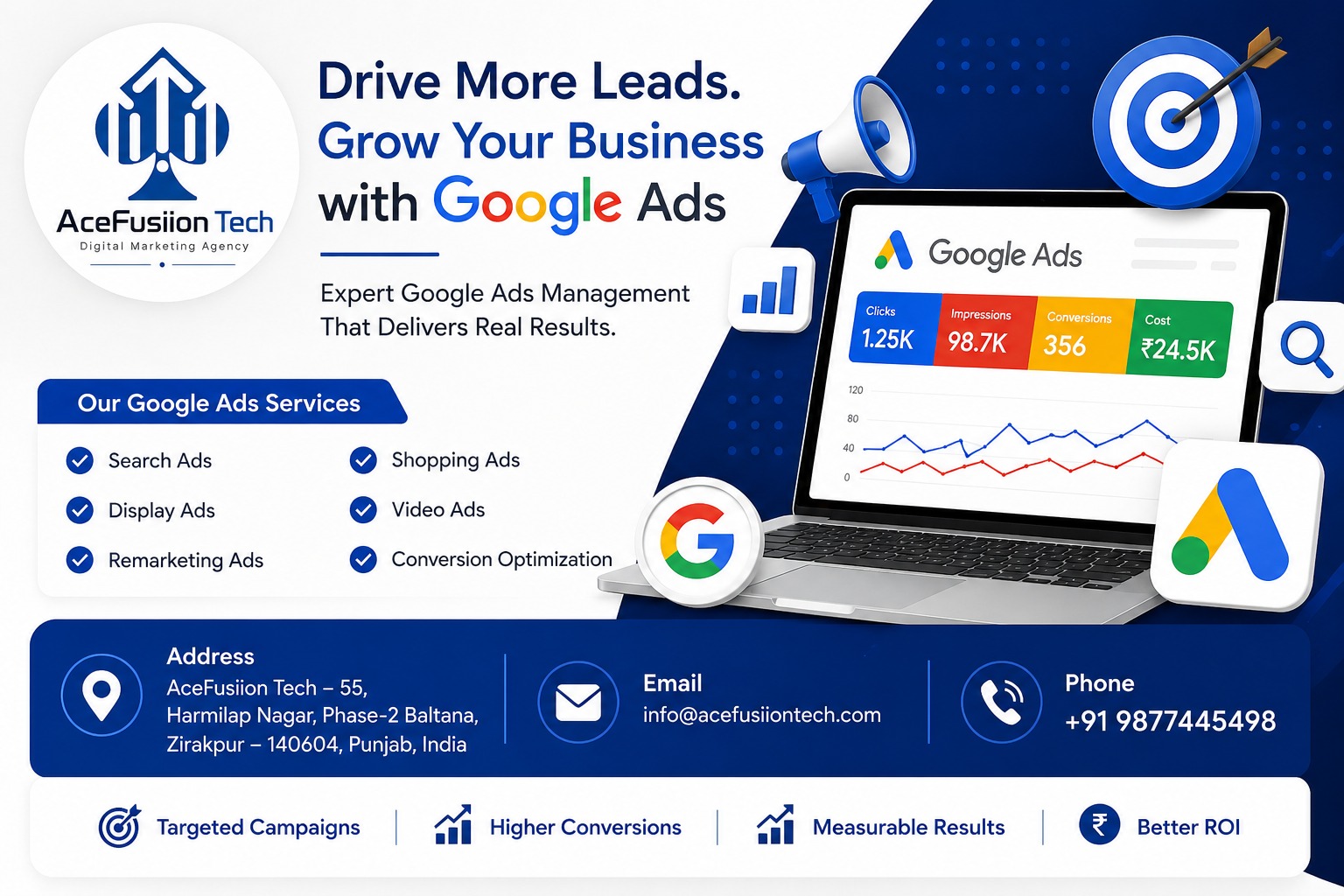 Google Ads Company Chandigarh providing professional PPC advertising and lead generation services for business growth